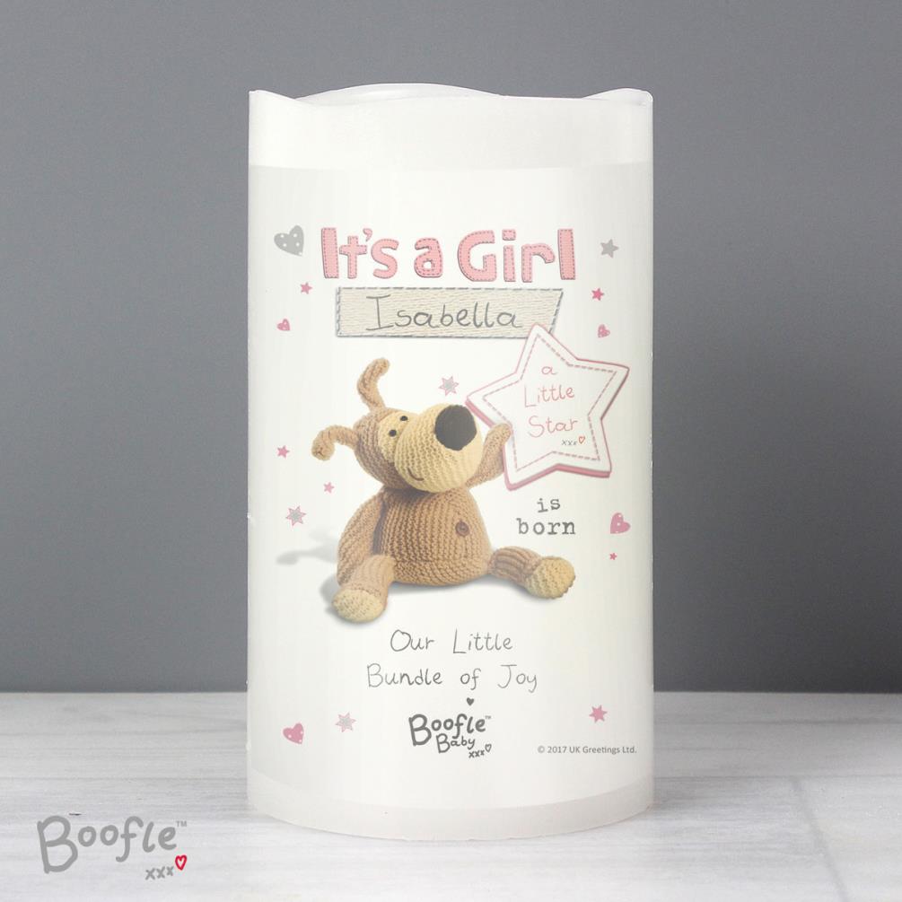 Personalised Boofle It's a Girl Nightlight LED Candle Extra Image 2